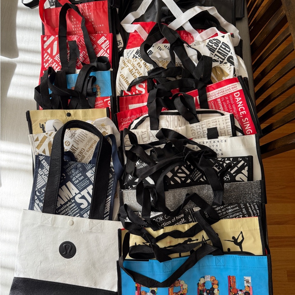 29 Lululemon Reusable Tote Bags Collection Large and Small!